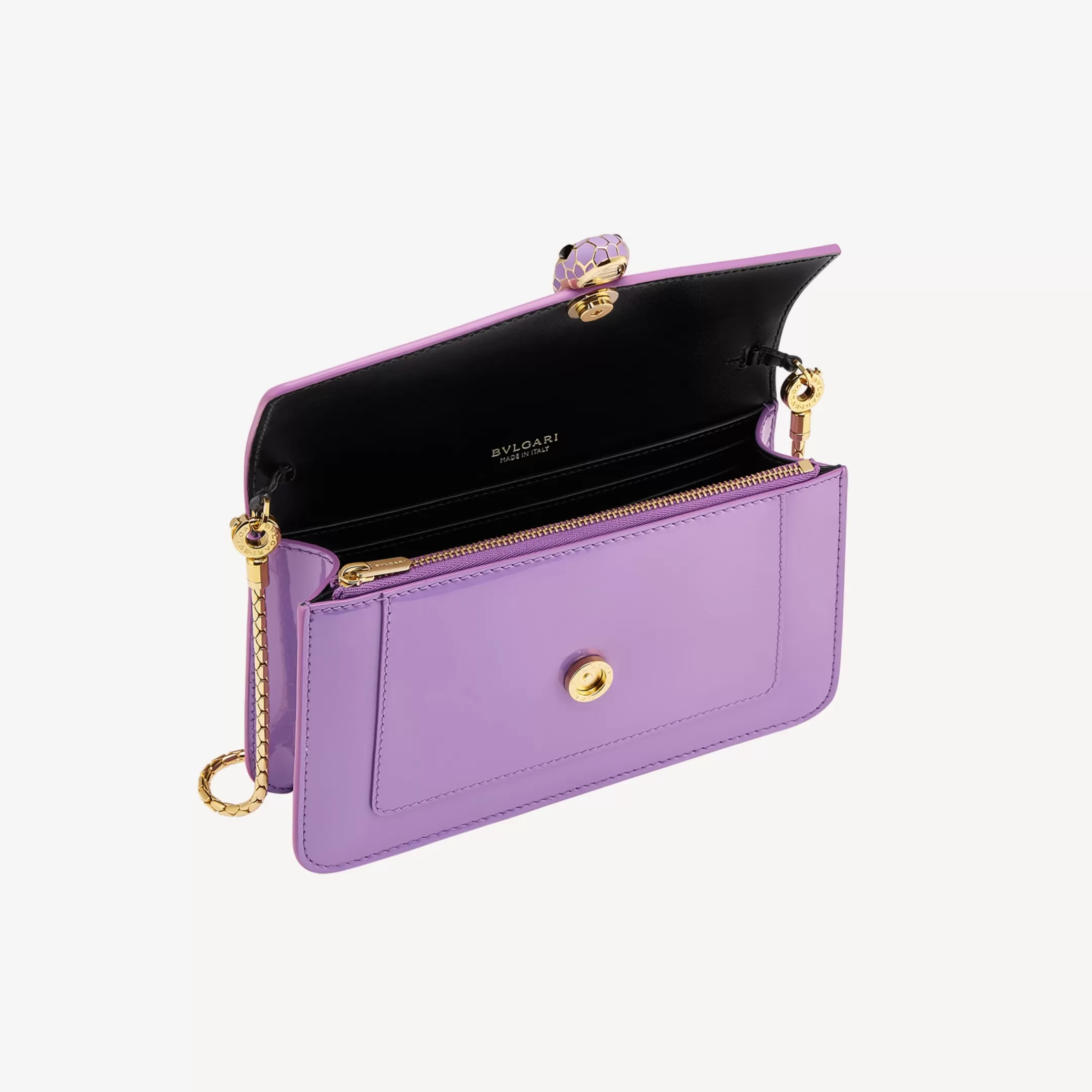 BVLGARI Serpenti Forever Portemonnaie Mit Tragekette Violett Store