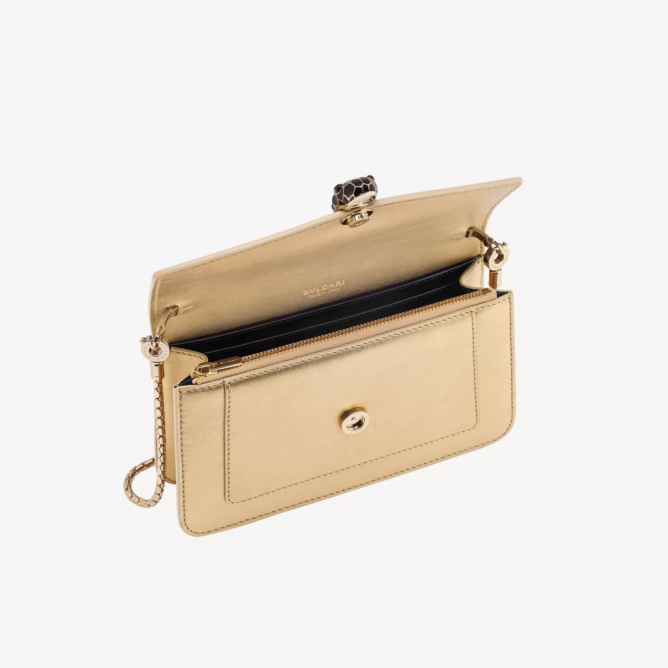 BVLGARI Serpenti Forever Portemonnaie Mit Tragekette Gold Shop