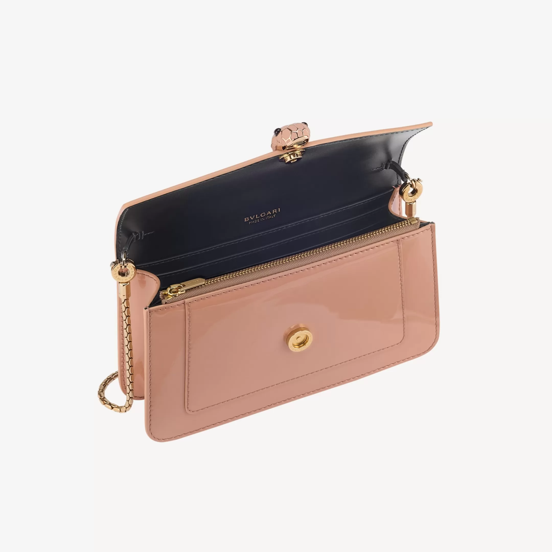 BVLGARI Serpenti Forever Portemonnaie Mit Tragekette Braun Store
