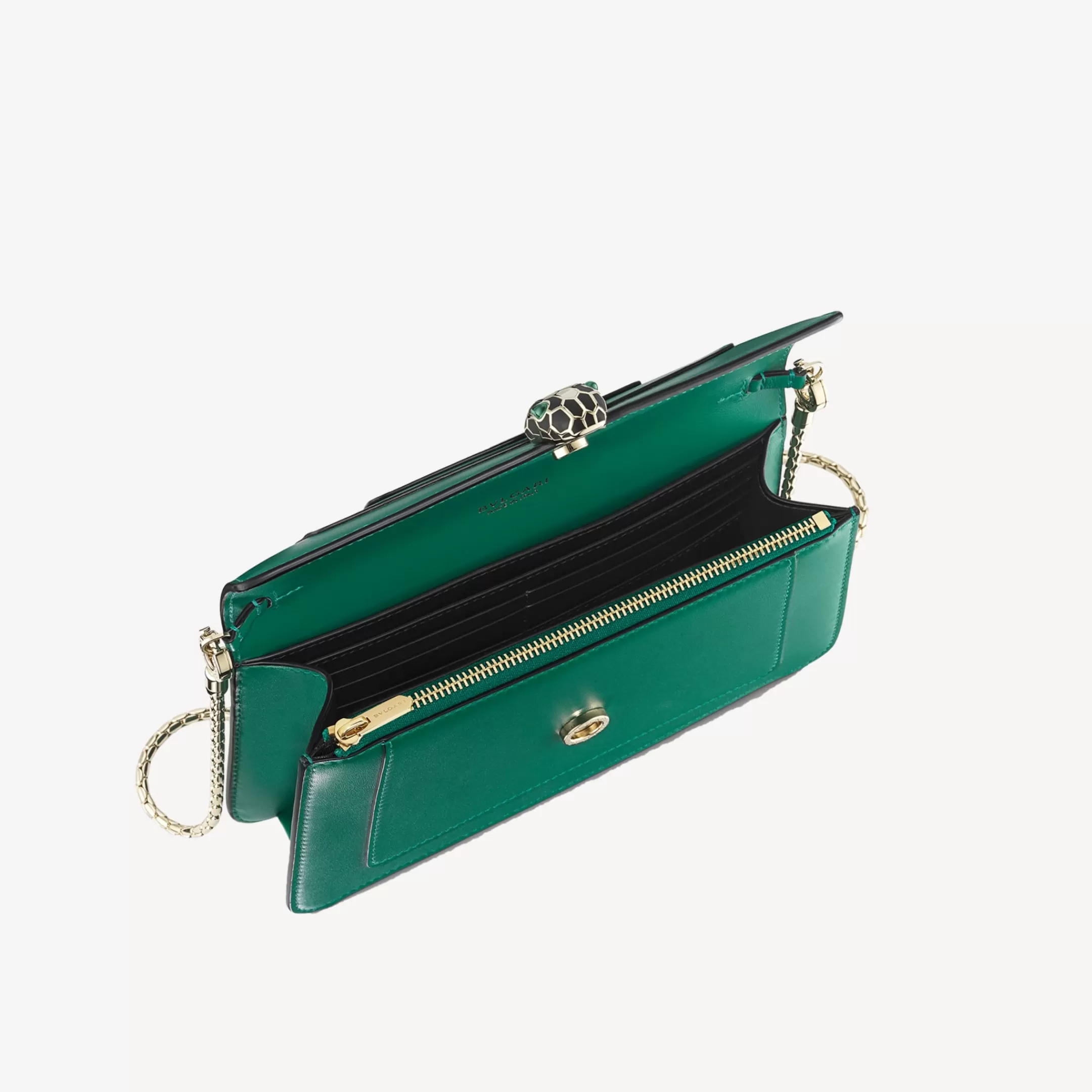 BVLGARI Serpenti Forever Portemonnaie Mit Tragekette Grun Fashion