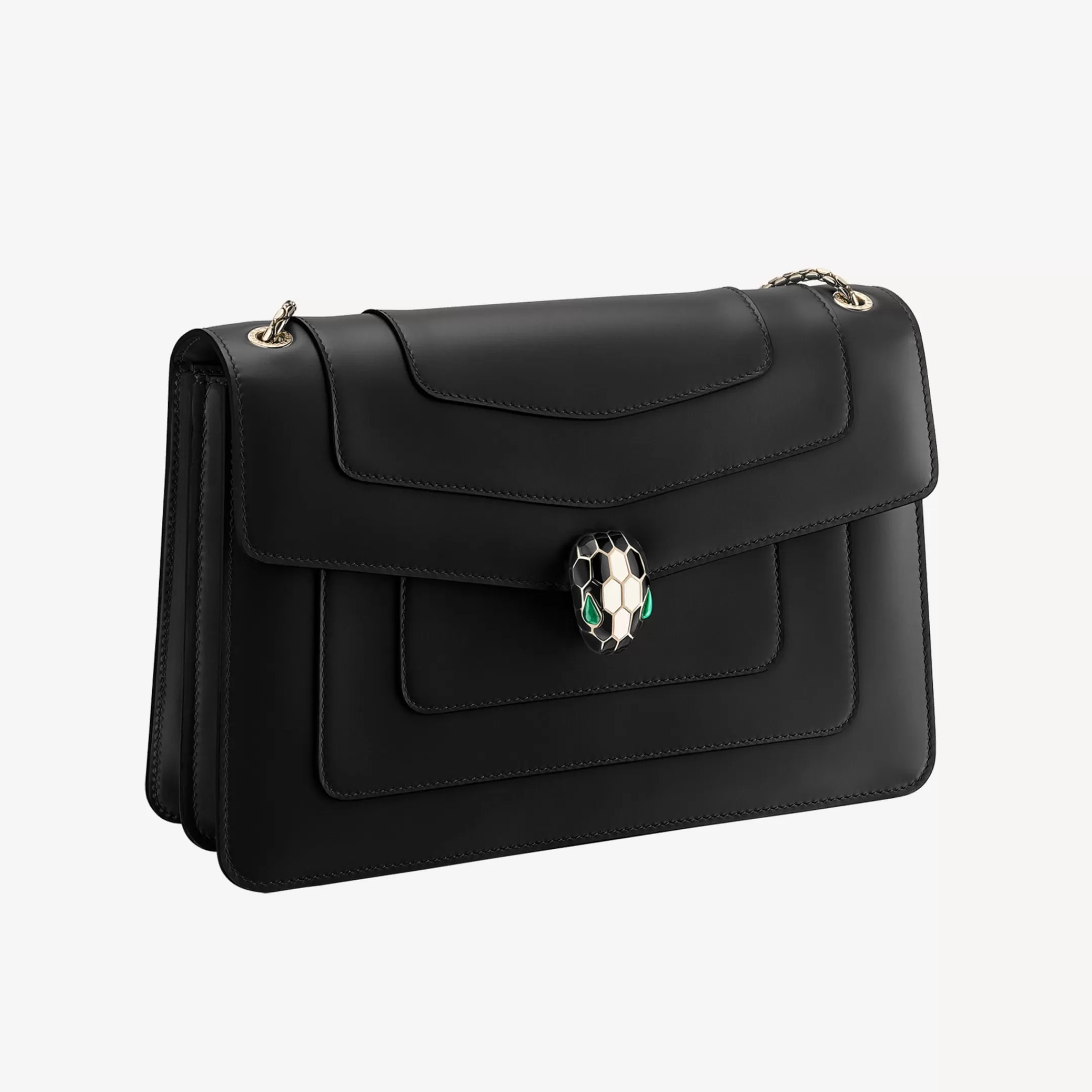 BVLGARI Serpenti Forever Schultertasche Schwarz New