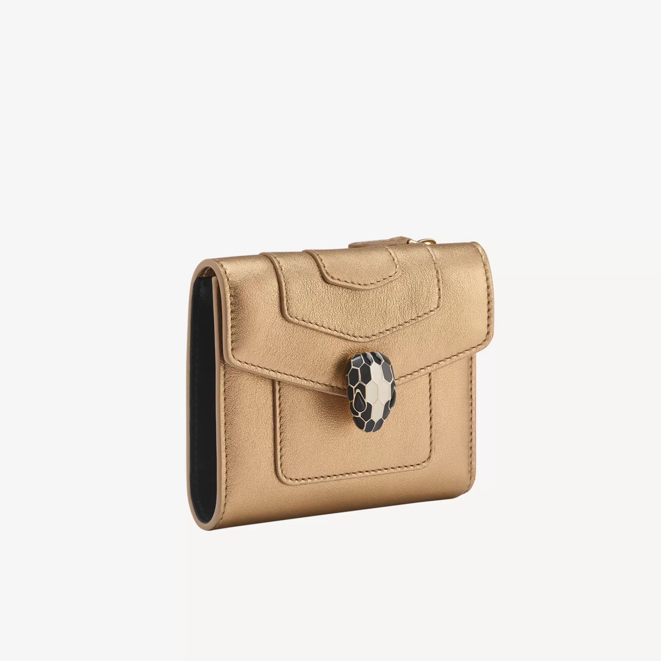 BVLGARI Serpenti Forever Trifold Portemonnaie Gold Clearance