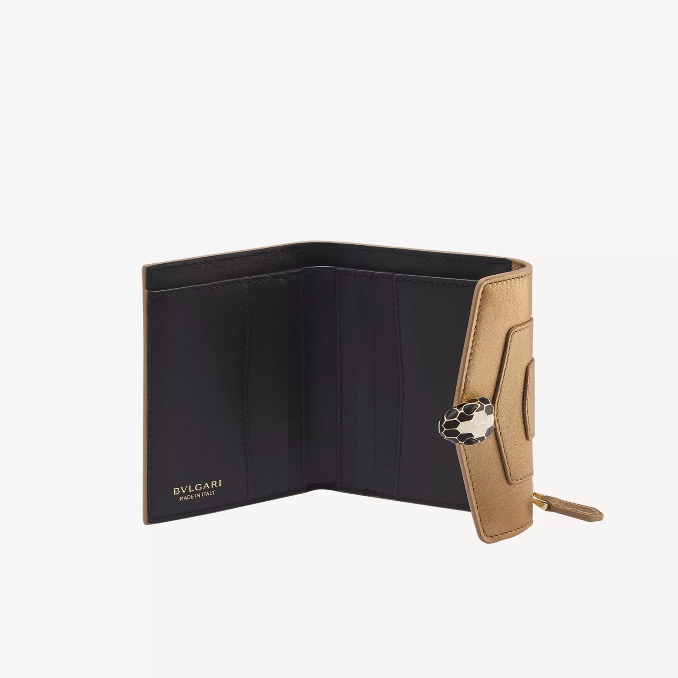 BVLGARI Serpenti Forever Trifold Portemonnaie Gold Clearance