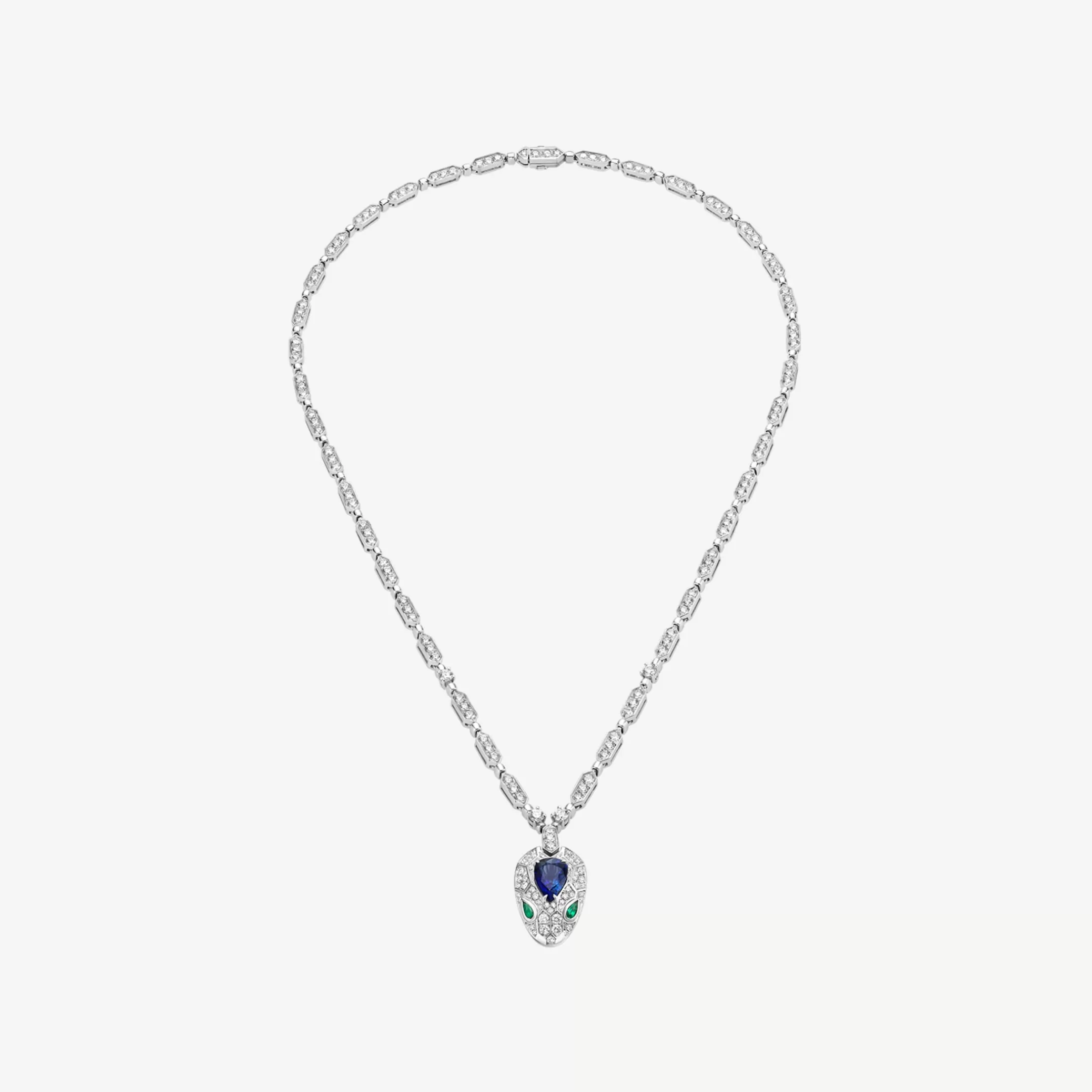 BVLGARI Serpenti Halskette Blau/Grun Cheap