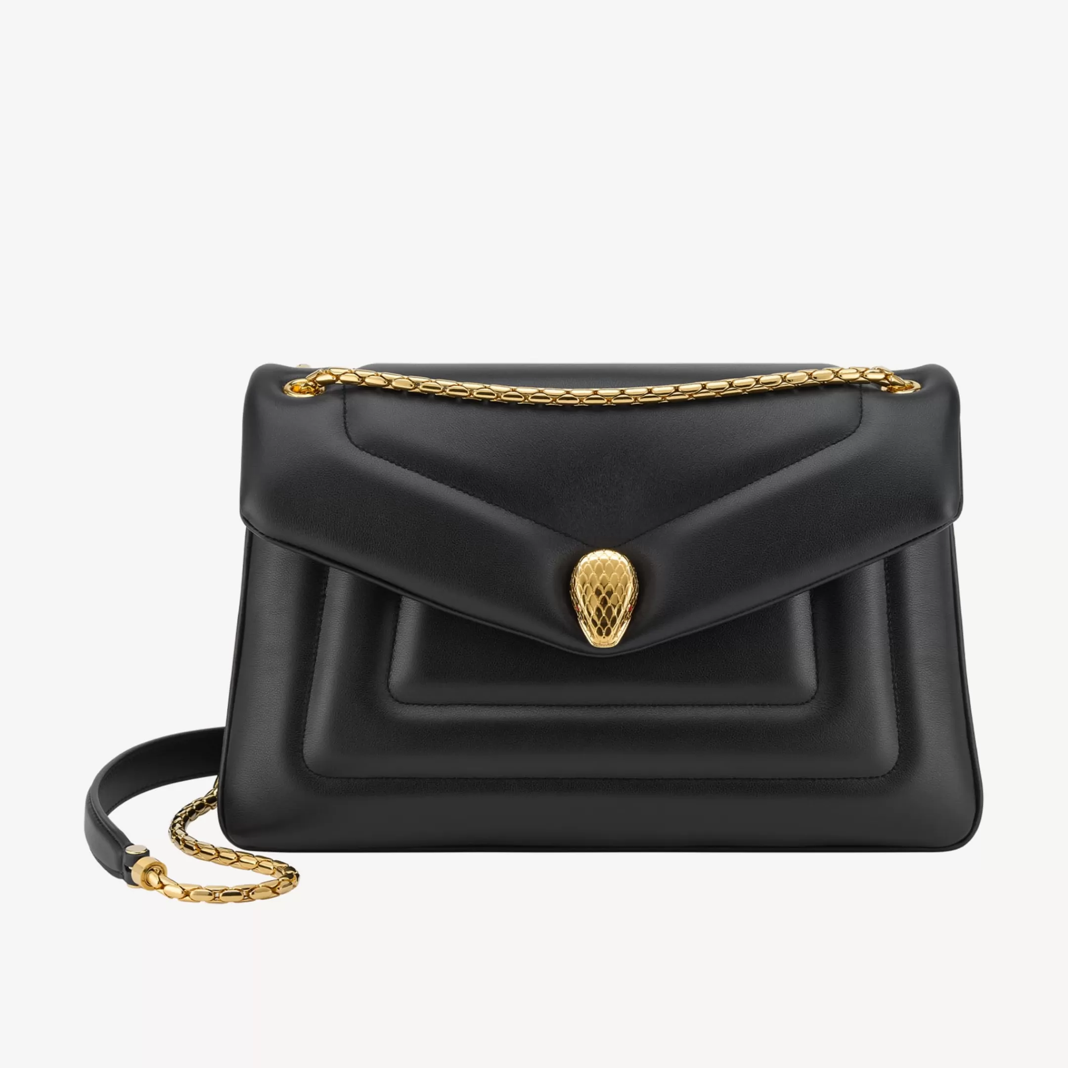 BVLGARI Serpenti Reverse Schultertasche Schwarz Fashion
