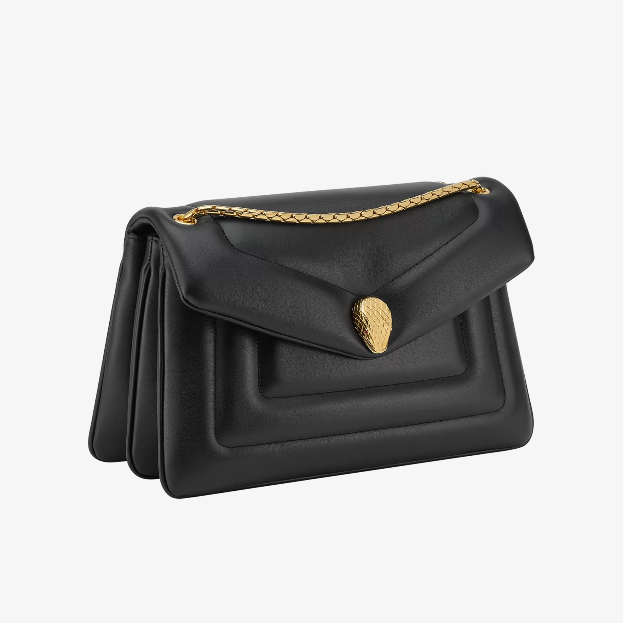 BVLGARI Serpenti Reverse Schultertasche Schwarz Fashion