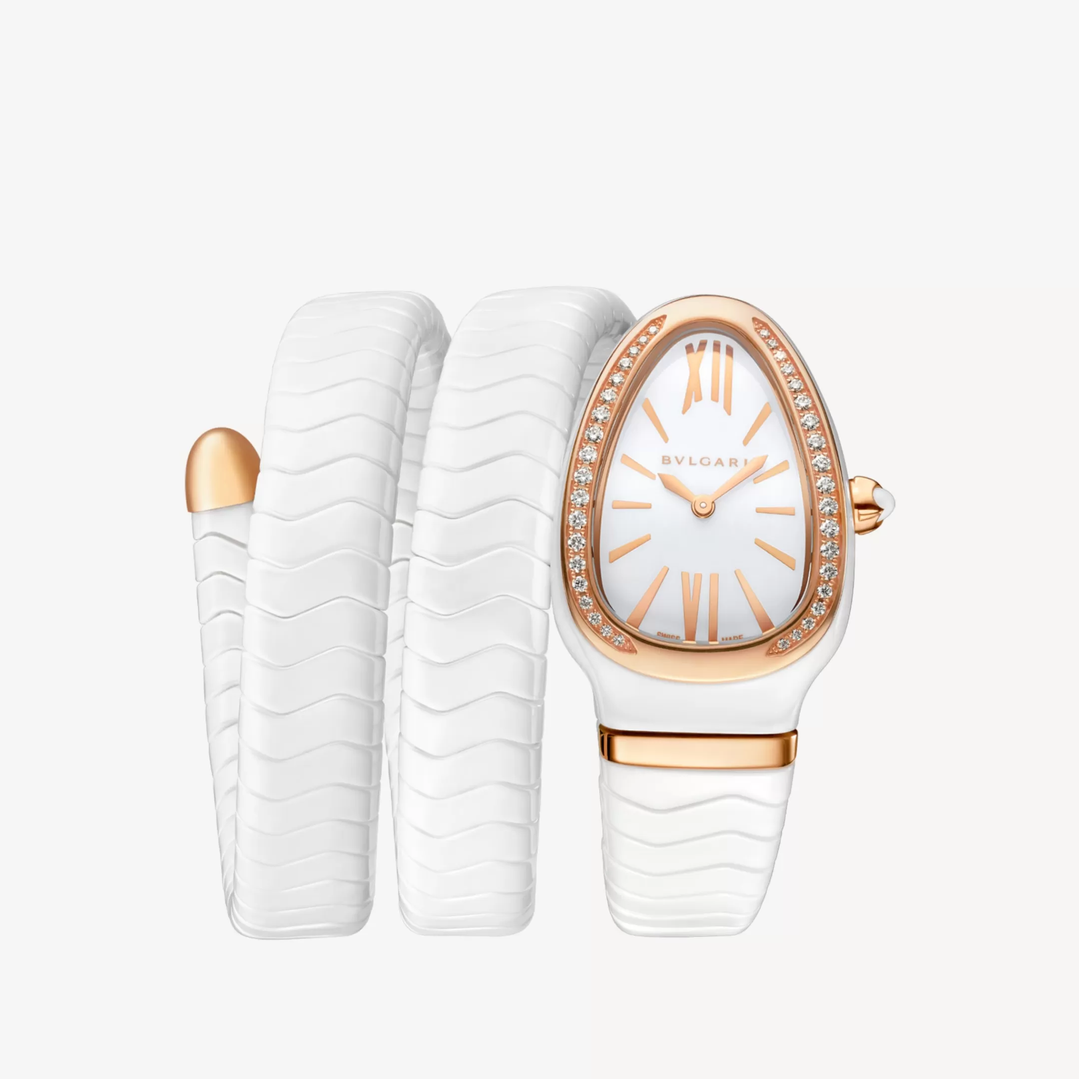 BVLGARI Serpenti Spiga Uhr Weiss Best
