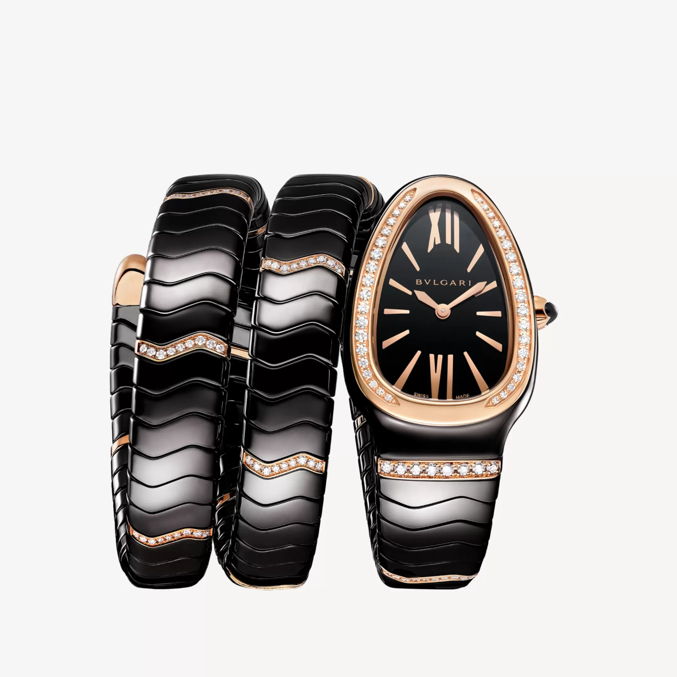 BVLGARI Serpenti Spiga Uhr Schwarz Hot