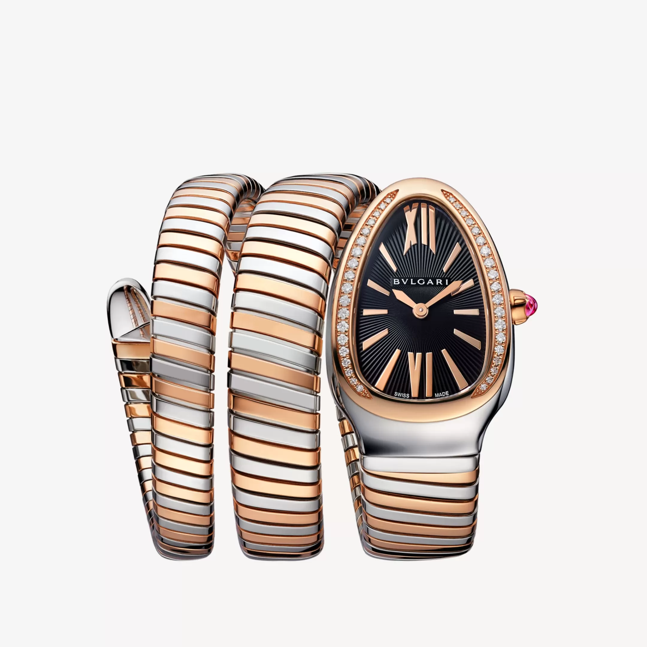BVLGARI Serpenti Tubogas Uhr Schwarz Clearance