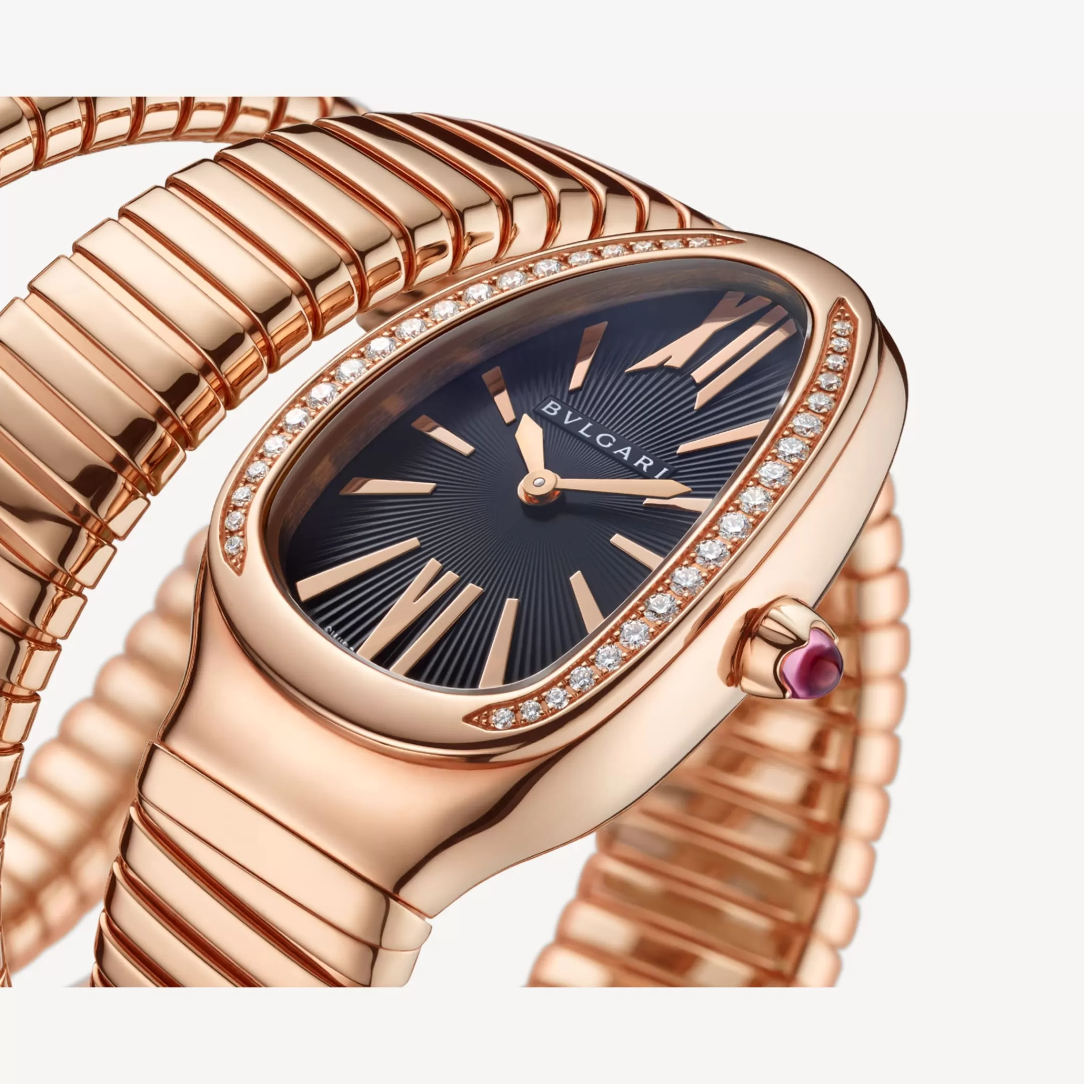 BVLGARI Serpenti Tubogas Uhr Schwarz/Rosa/Gold Cheap