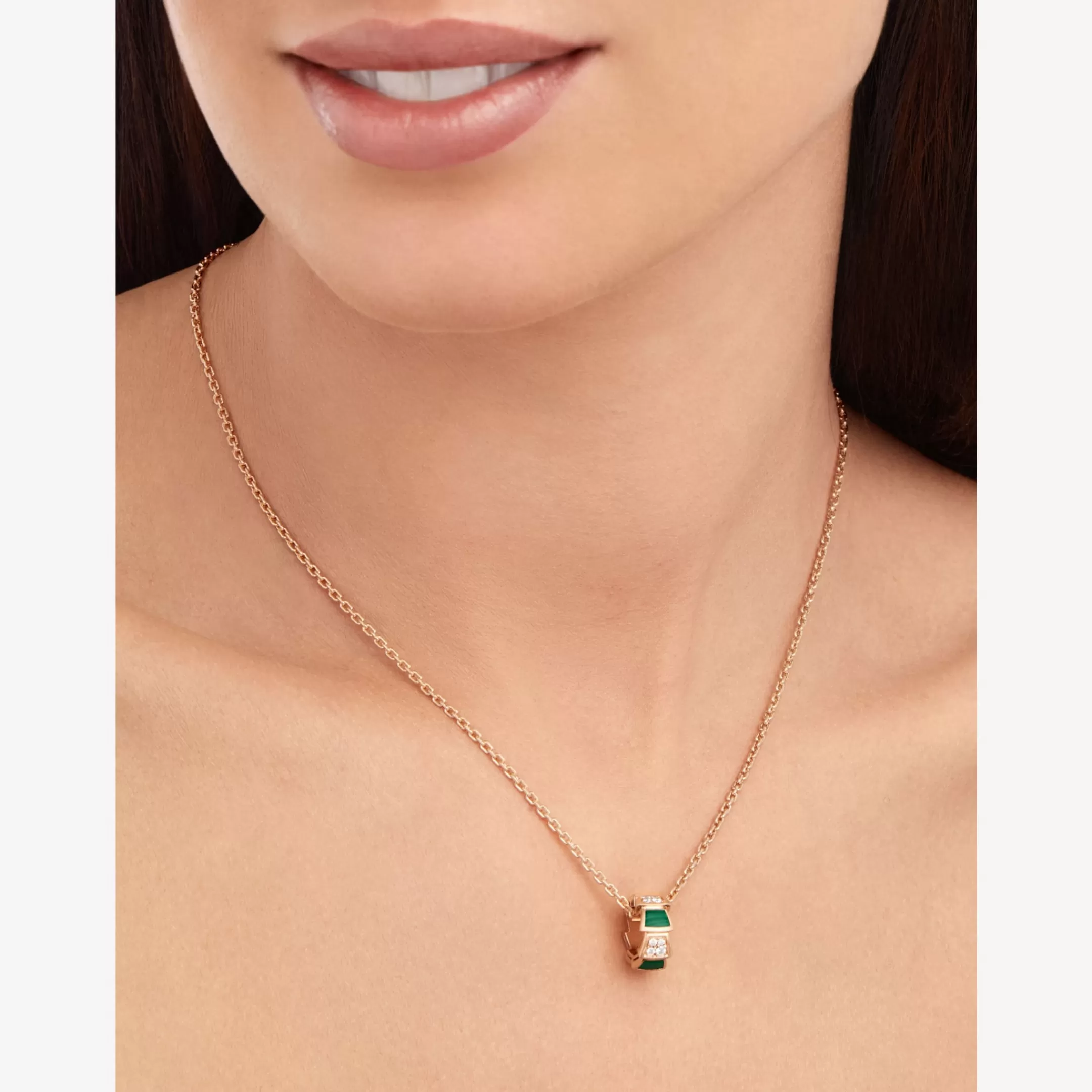 BVLGARI Serpenti Viper Halskette Grun Discount