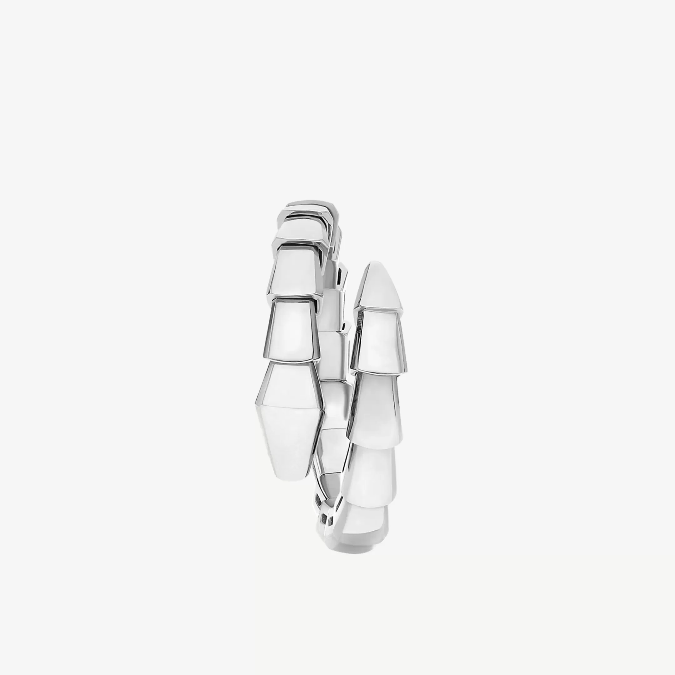 BVLGARI Serpenti Viper Ring Weiss New