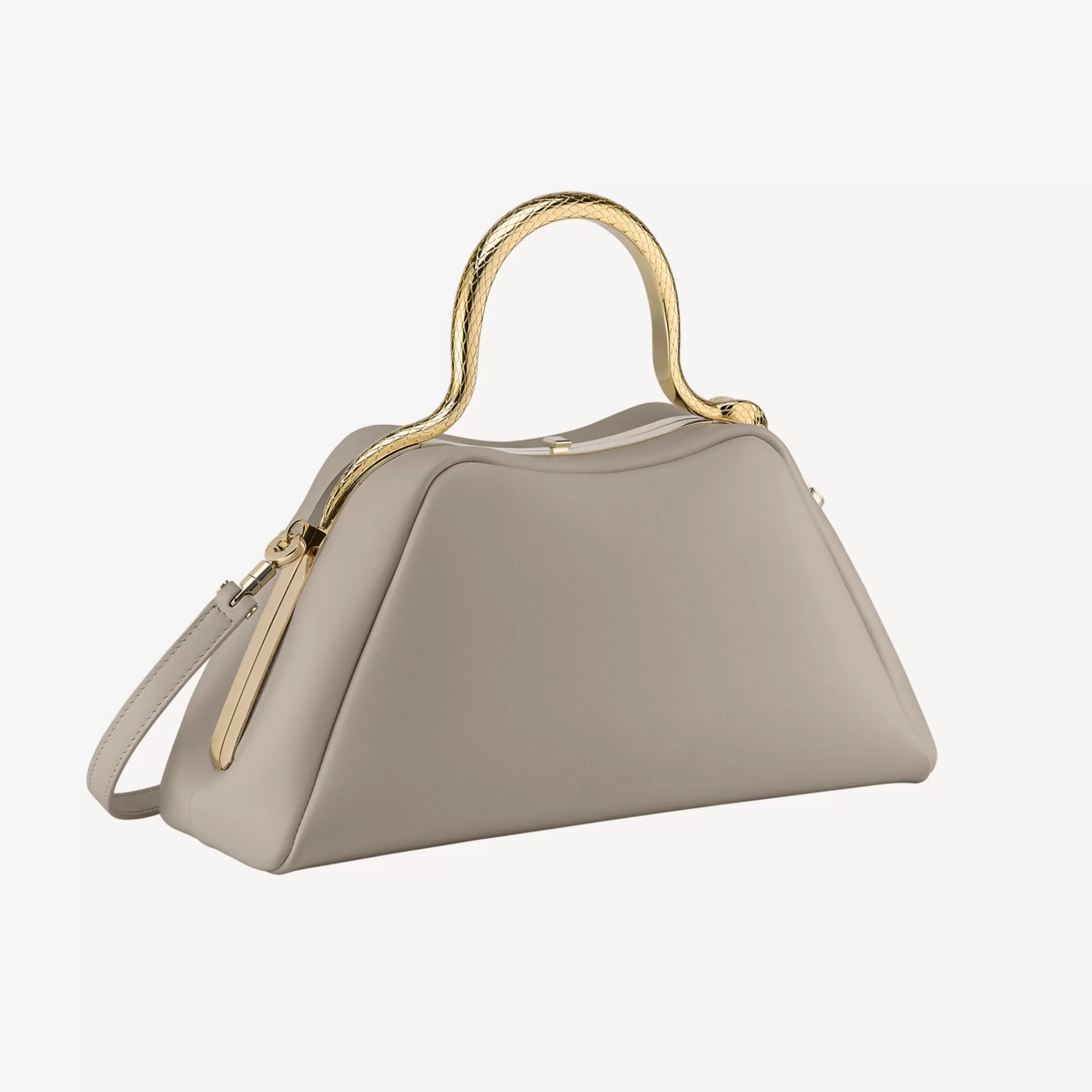 BVLGARI Serpentine Henkeltasche Grau Best Sale