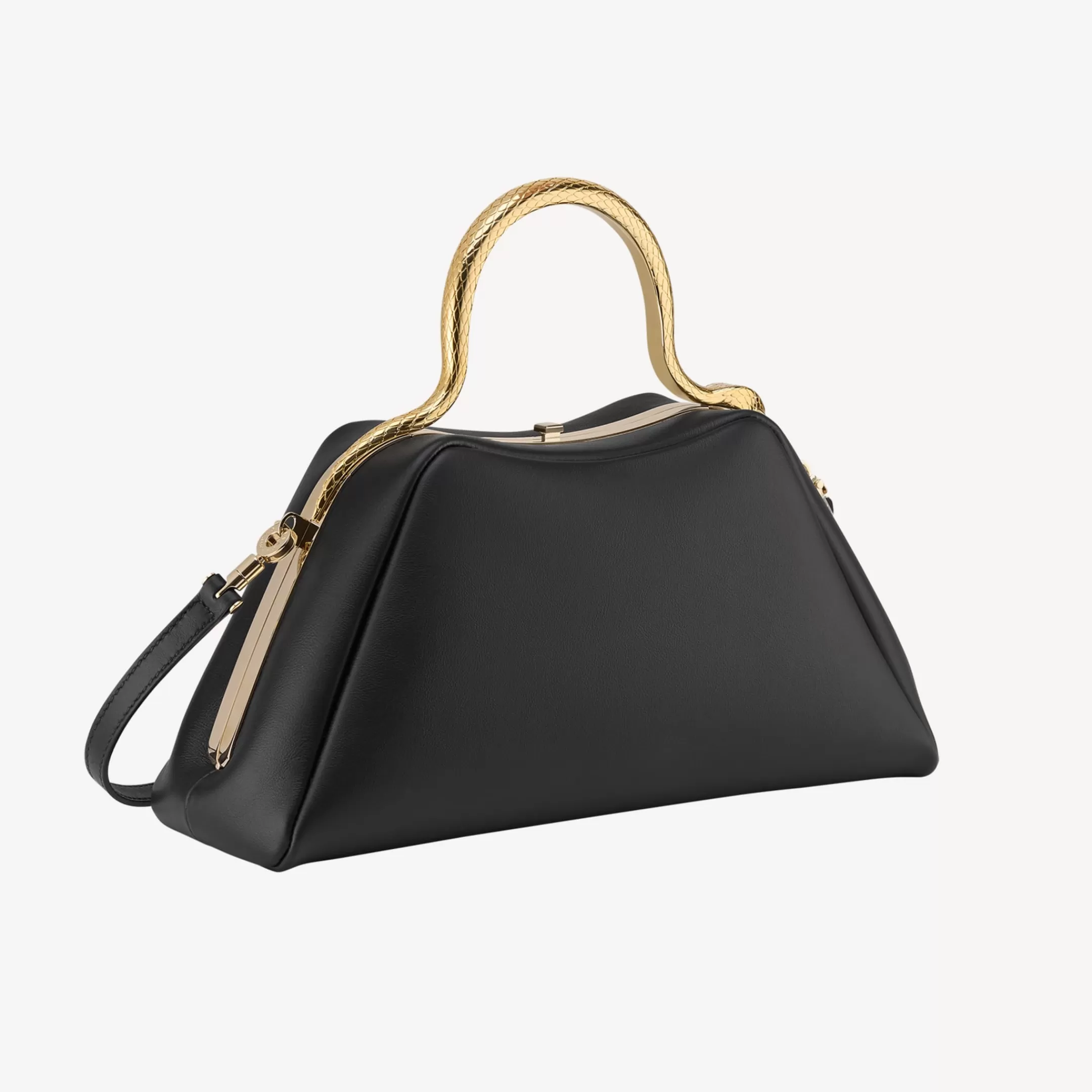 BVLGARI Serpentine Henkeltasche Schwarz Best Sale