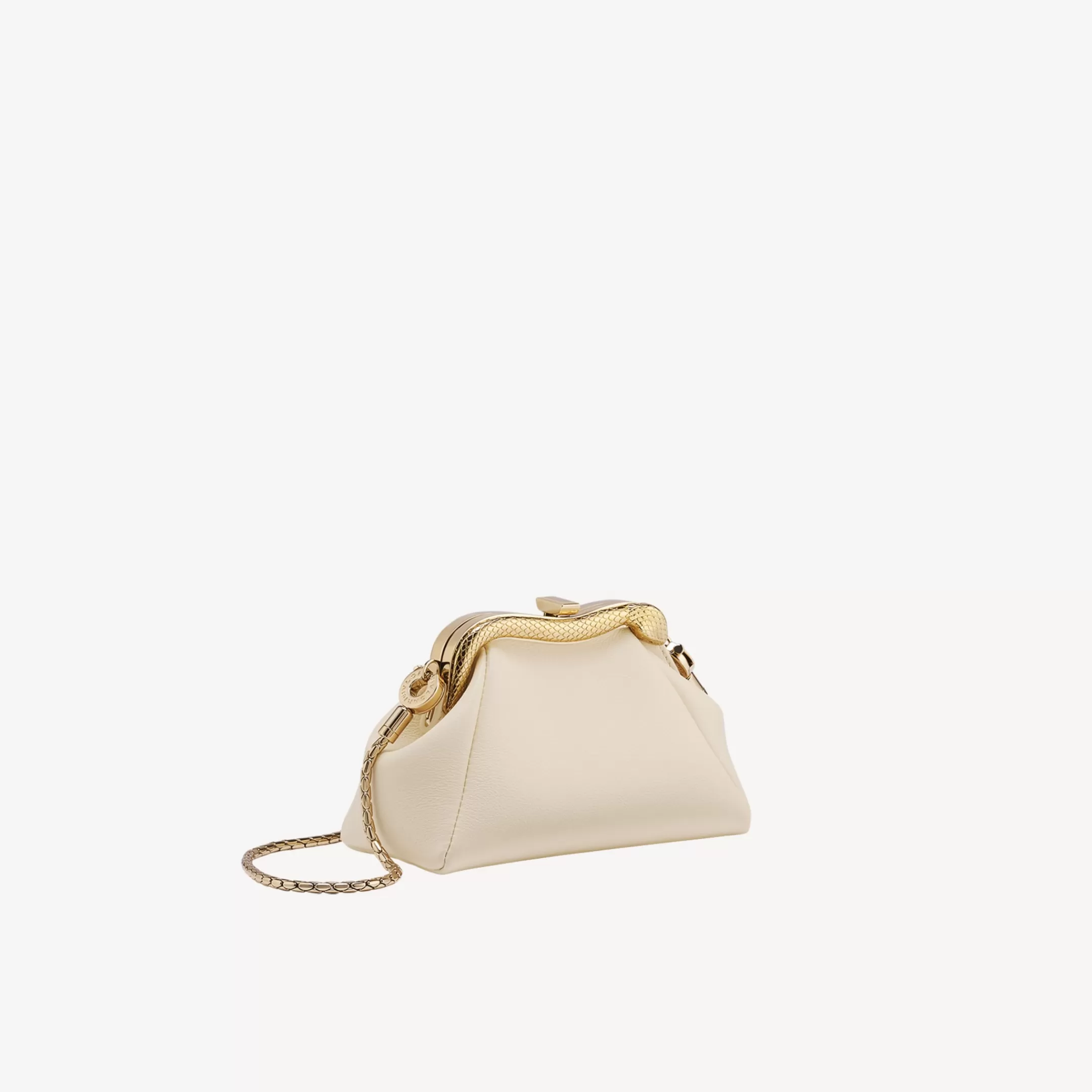 BVLGARI Serpentine Micro Pochette Elfenbein Flash Sale