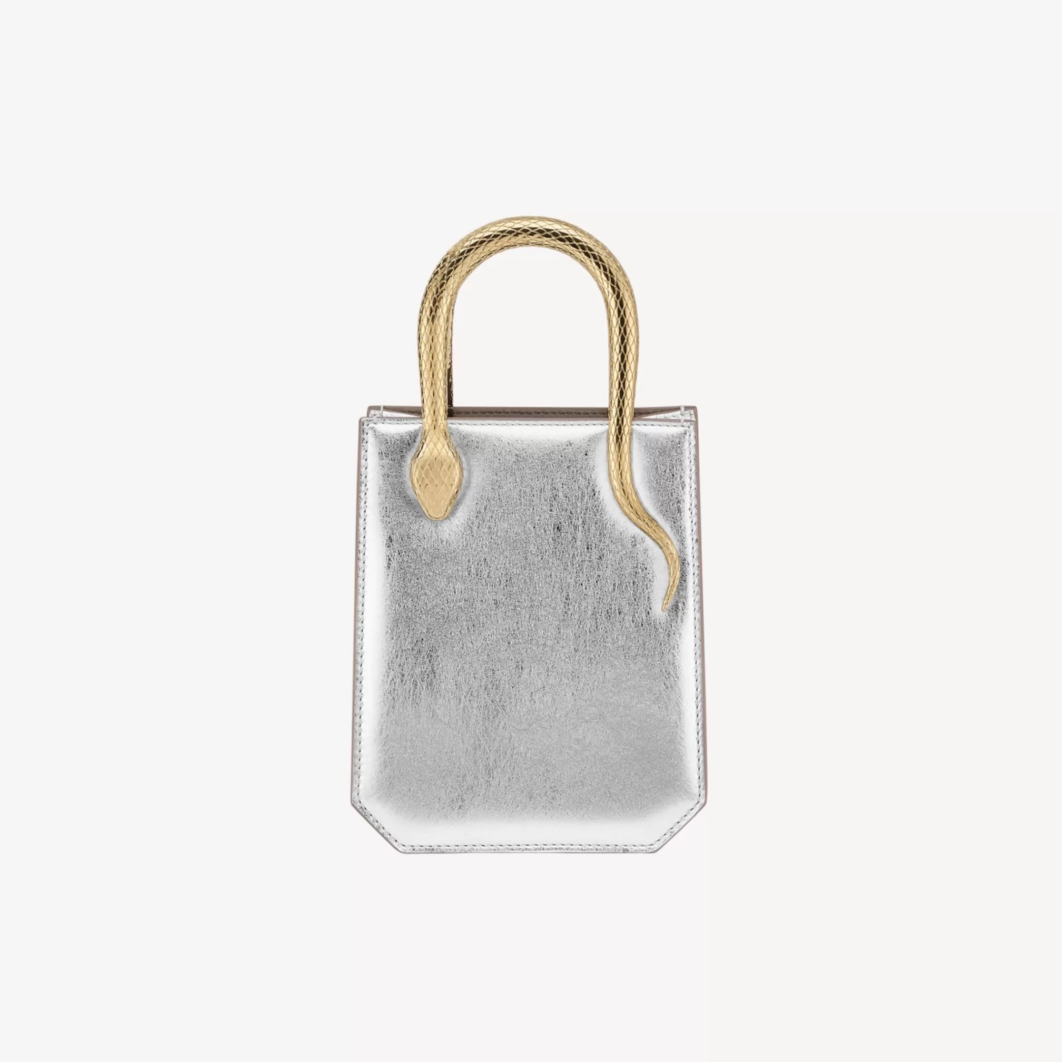 BVLGARI Serpentine Tragetasche Silber Flash Sale